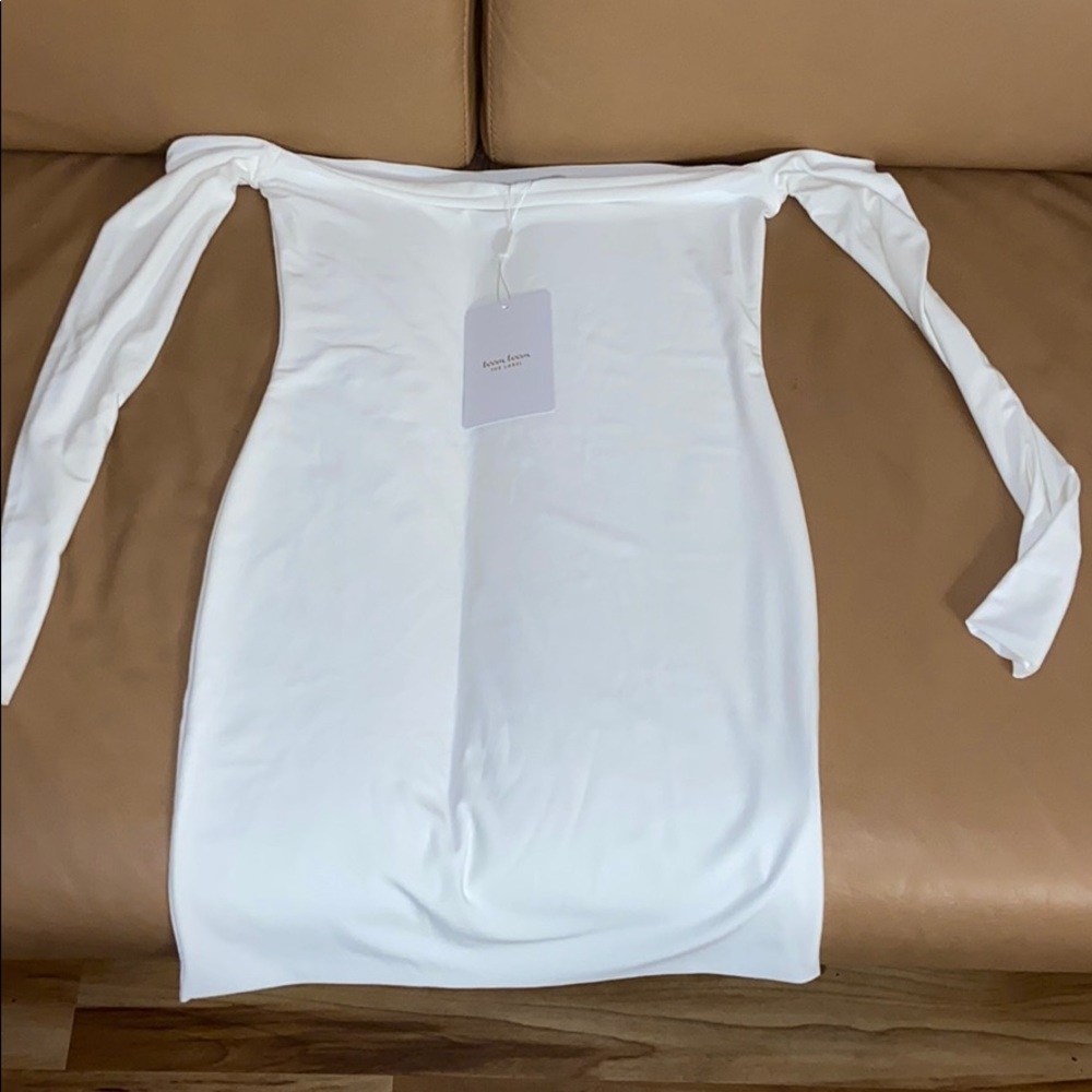 White spandex dress